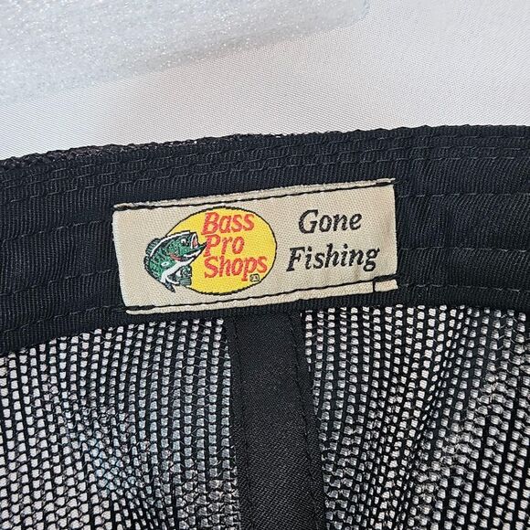 Bass Pro Shops “Gone Fishing” California Republic Trucker Hat Black Mesh Snapbac - Picture 6 of 7
